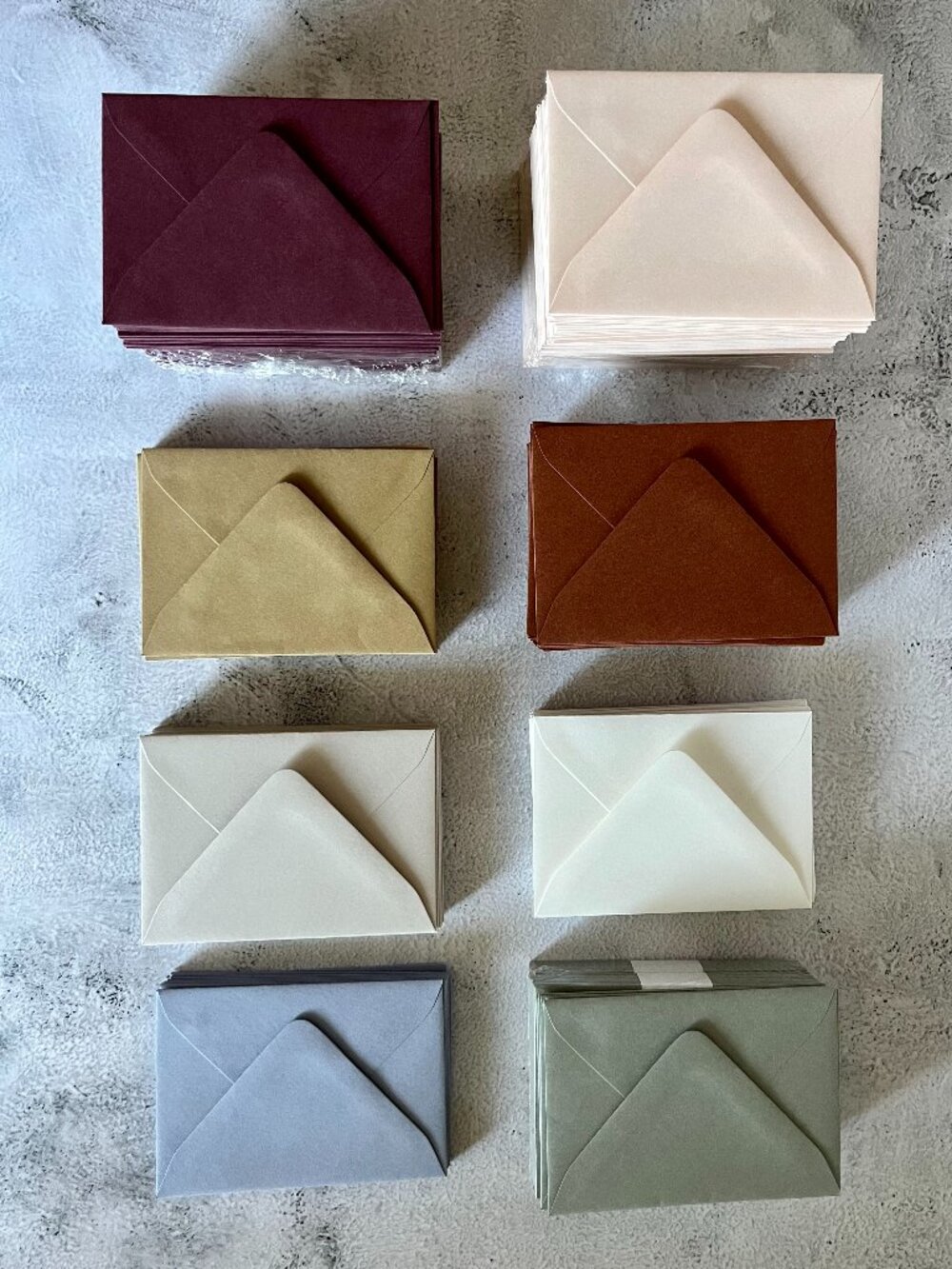 Bulk Set 350+ A1 Size Envelopes - GMUND Paper | Euroflap - 8 Colors